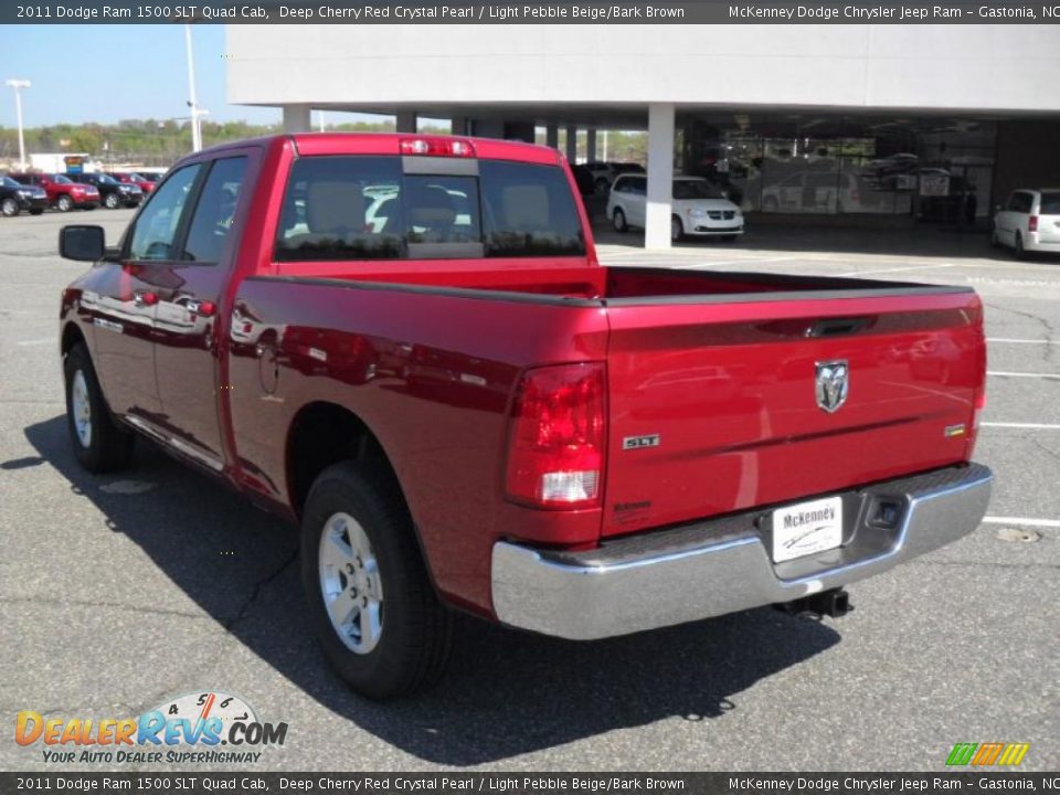 2011 Dodge Ram 1500 SLT Quad Cab Deep Cherry Red Crystal Pearl / Light Pebble Beige/Bark Brown Photo #2