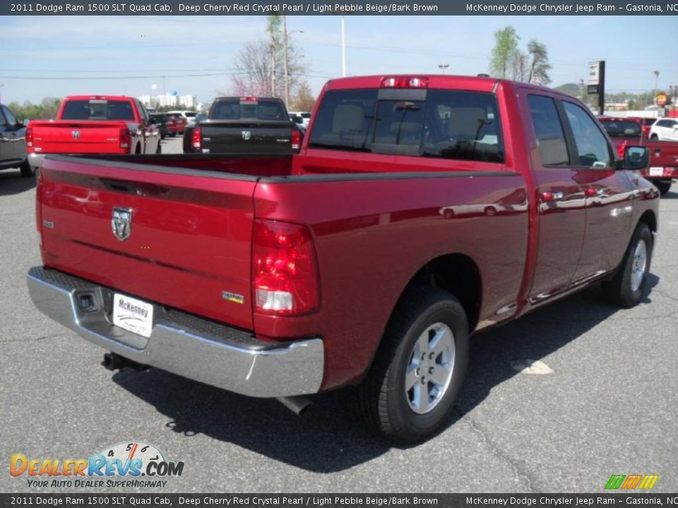 2011 Dodge Ram 1500 SLT Quad Cab Deep Cherry Red Crystal Pearl / Light Pebble Beige/Bark Brown Photo #4
