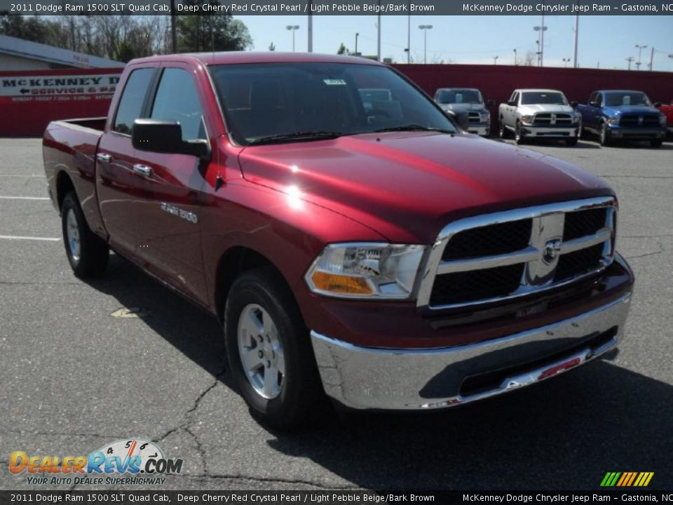 2011 Dodge Ram 1500 SLT Quad Cab Deep Cherry Red Crystal Pearl / Light Pebble Beige/Bark Brown Photo #5