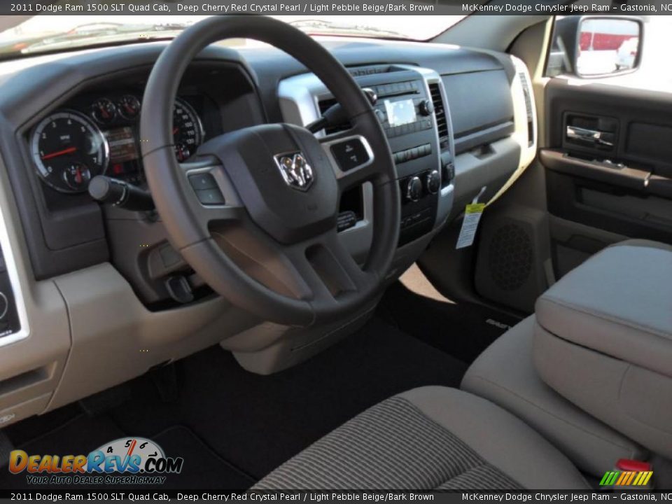 Light Pebble Beige/Bark Brown Interior - 2011 Dodge Ram 1500 SLT Quad Cab Photo #24