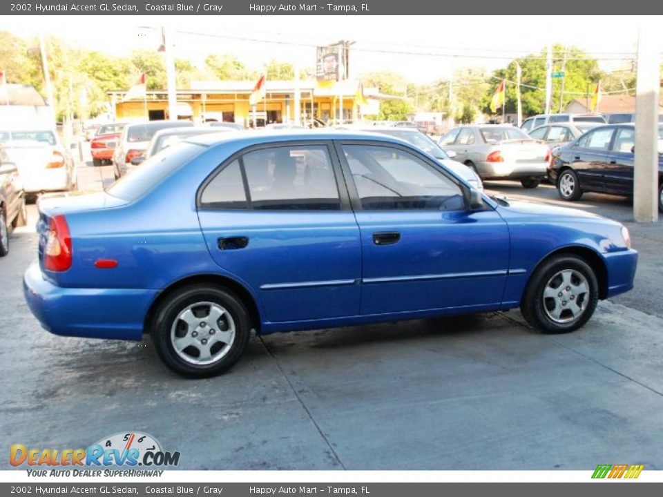 Coastal Blue 2002 Hyundai Accent GL Sedan Photo #4