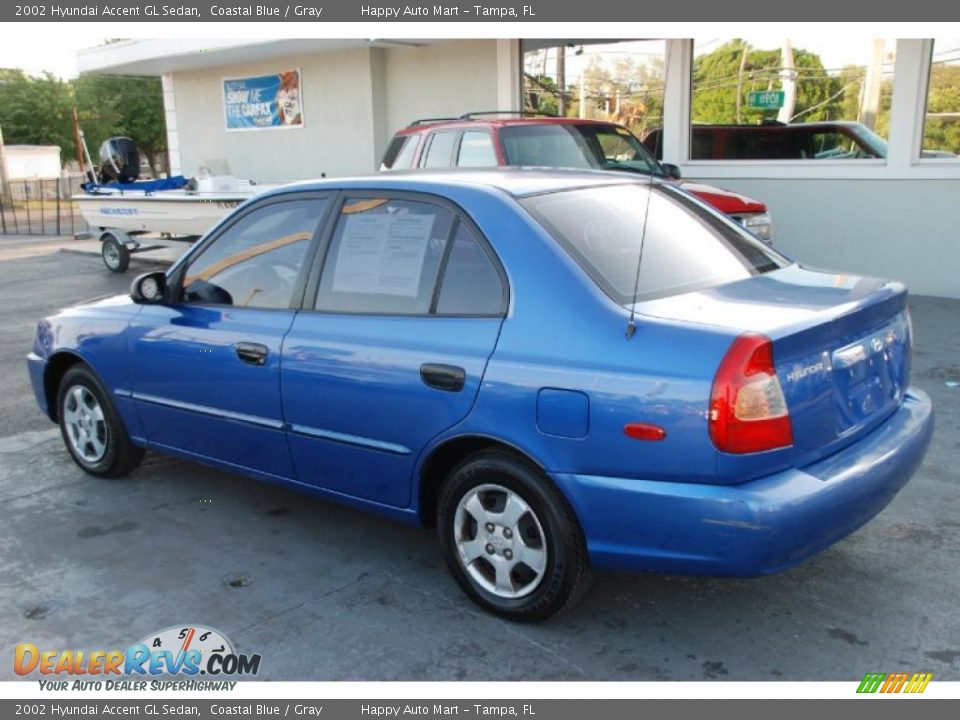 2002 Hyundai Accent GL Sedan Coastal Blue / Gray Photo #5