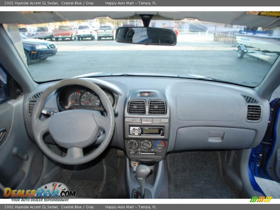 Dashboard of 2002 Hyundai Accent GL Sedan Photo #8