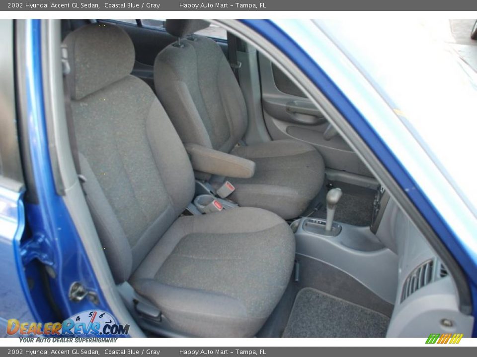 2002 Hyundai Accent GL Sedan Coastal Blue / Gray Photo #14