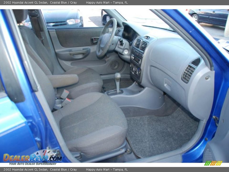 2002 Hyundai Accent GL Sedan Coastal Blue / Gray Photo #15
