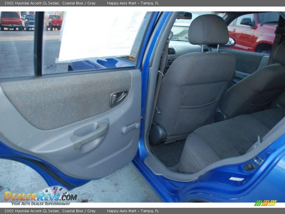 2002 Hyundai Accent GL Sedan Coastal Blue / Gray Photo #16