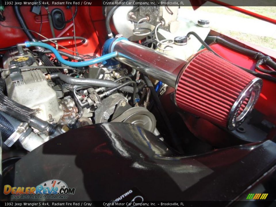1992 Jeep Wrangler S 4x4 Radiant Fire Red / Gray Photo #19