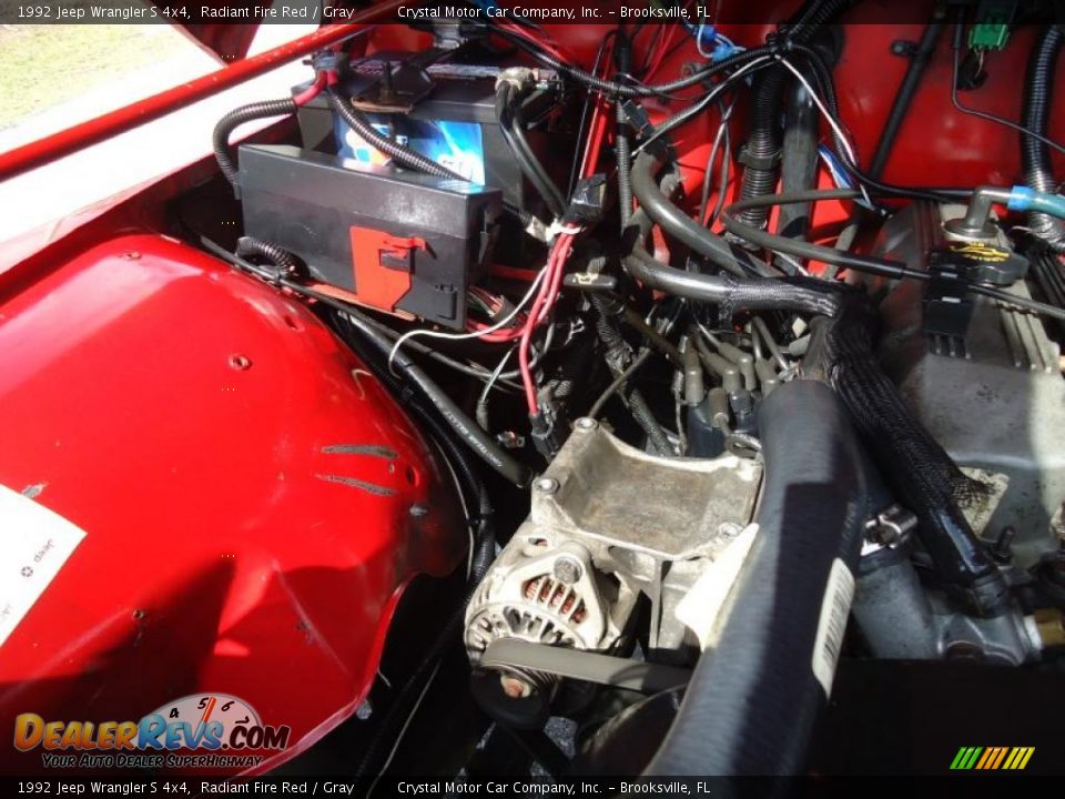 1992 Jeep Wrangler S 4x4 Radiant Fire Red / Gray Photo #20