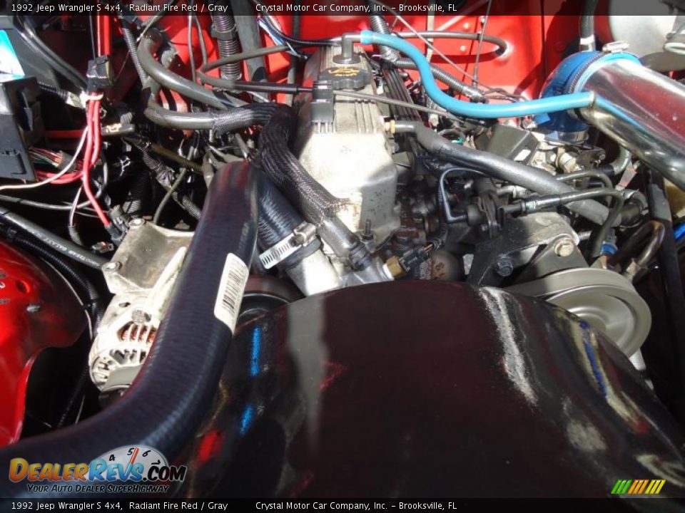 1992 Jeep Wrangler S 4x4 Radiant Fire Red / Gray Photo #21
