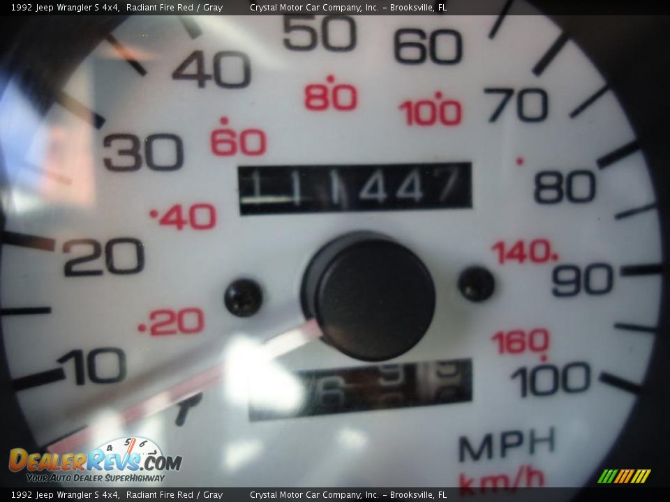 1992 Jeep Wrangler S 4x4 Radiant Fire Red / Gray Photo #23