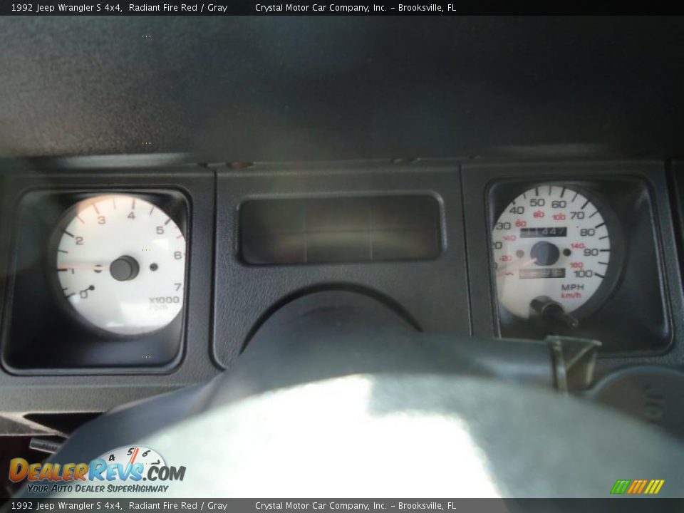 1992 Jeep Wrangler S 4x4 Radiant Fire Red / Gray Photo #24