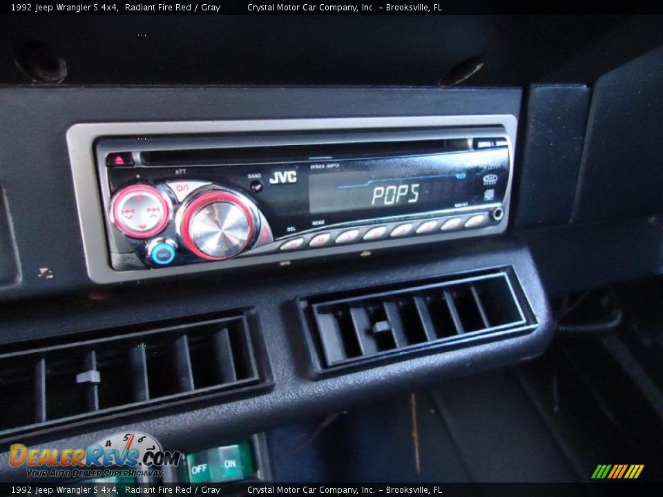 1992 Jeep Wrangler S 4x4 Radiant Fire Red / Gray Photo #26
