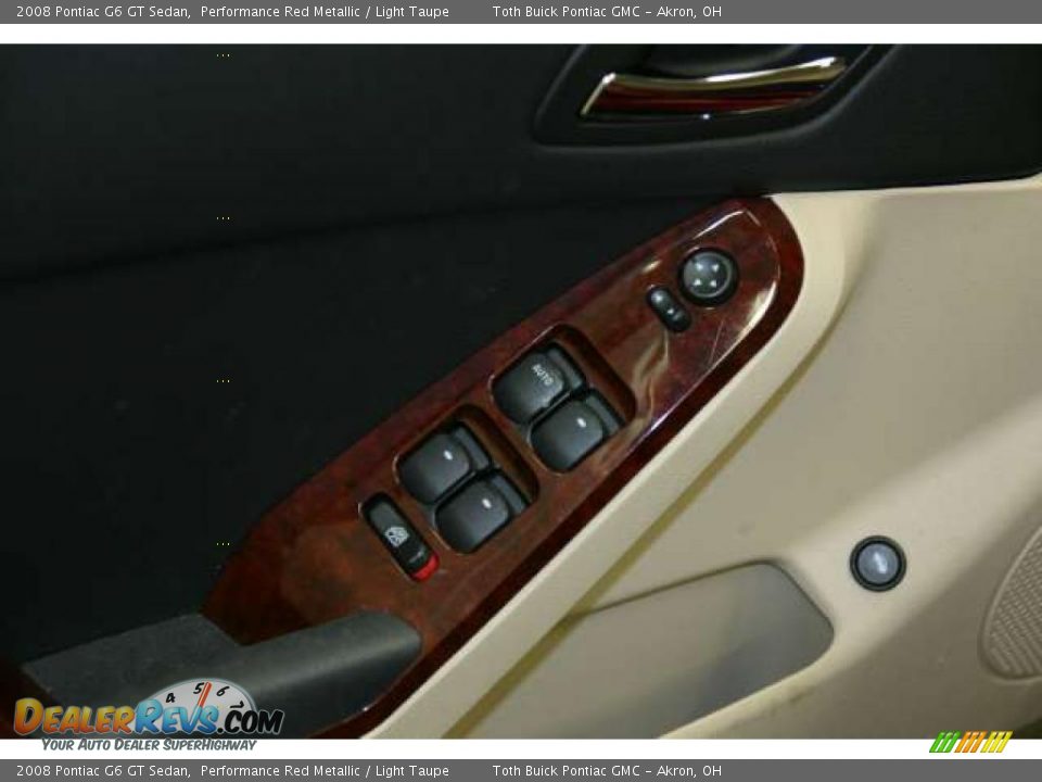 2008 Pontiac G6 GT Sedan Performance Red Metallic / Light Taupe Photo #6