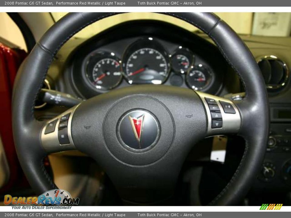 2008 Pontiac G6 GT Sedan Performance Red Metallic / Light Taupe Photo #9