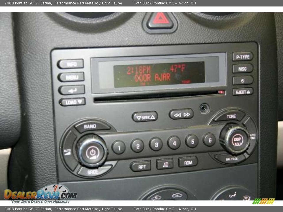 Controls of 2008 Pontiac G6 GT Sedan Photo #11