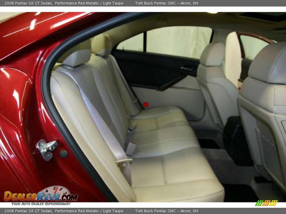 2008 Pontiac G6 GT Sedan Performance Red Metallic / Light Taupe Photo #16
