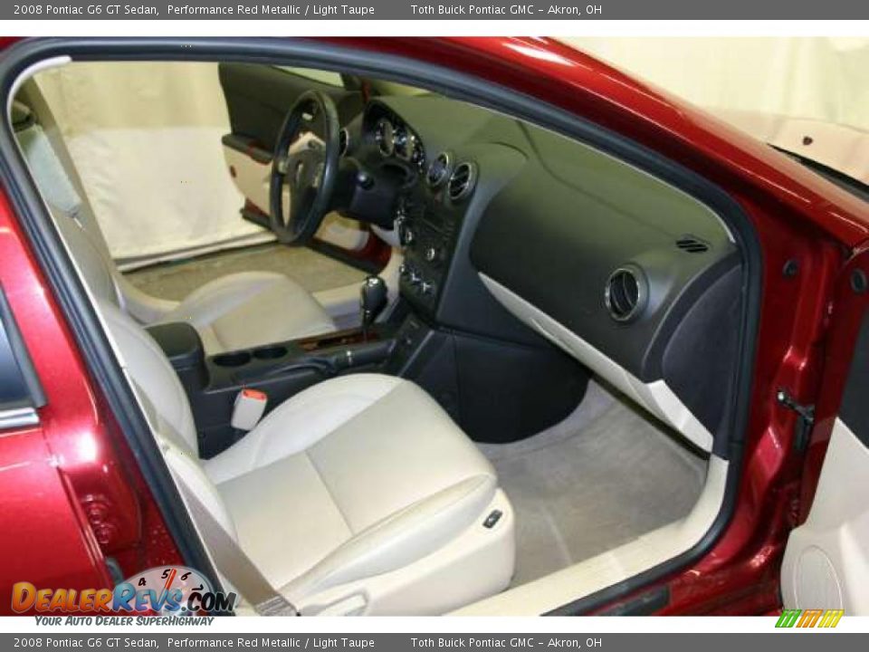2008 Pontiac G6 GT Sedan Performance Red Metallic / Light Taupe Photo #17