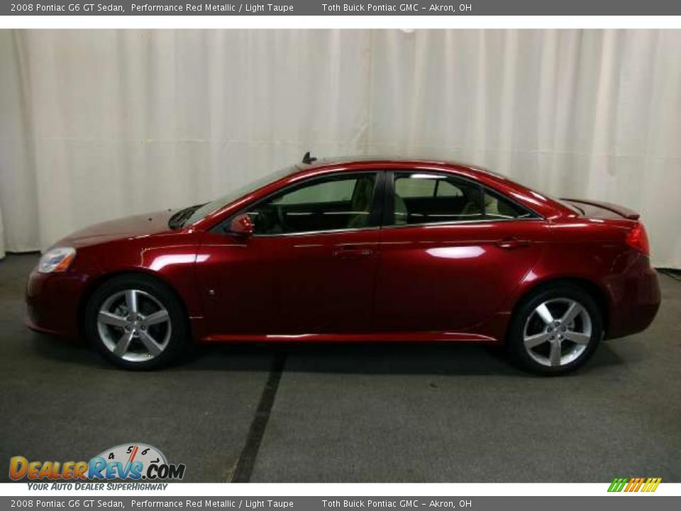 2008 Pontiac G6 GT Sedan Performance Red Metallic / Light Taupe Photo #21