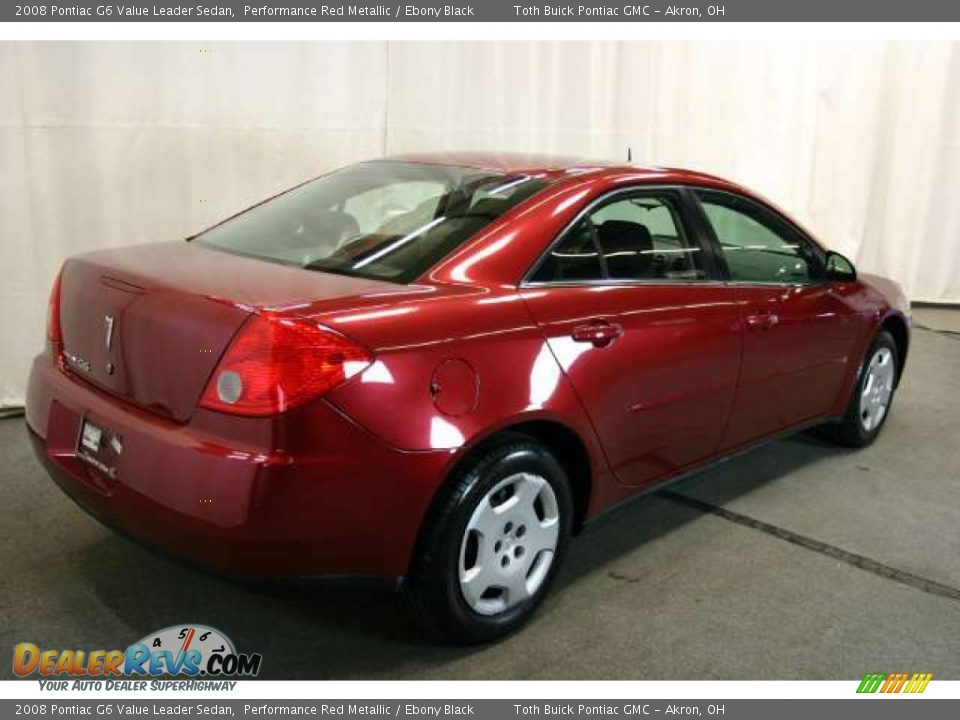 2008 Pontiac G6 Value Leader Sedan Performance Red Metallic / Ebony Black Photo #3