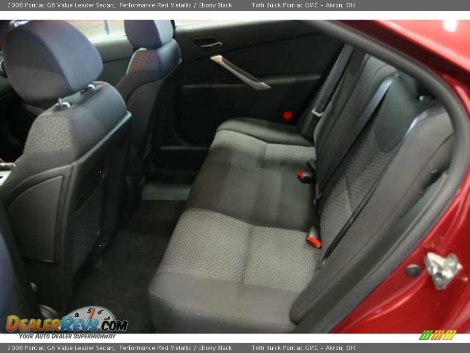 2008 Pontiac G6 Value Leader Sedan Performance Red Metallic / Ebony Black Photo #5