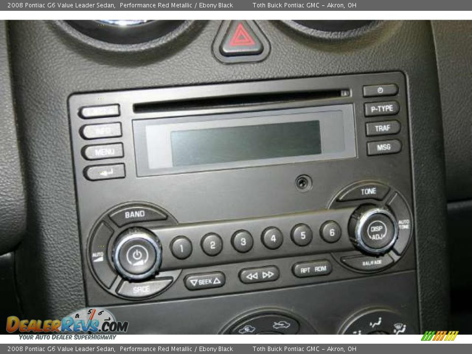 2008 Pontiac G6 Value Leader Sedan Performance Red Metallic / Ebony Black Photo #8