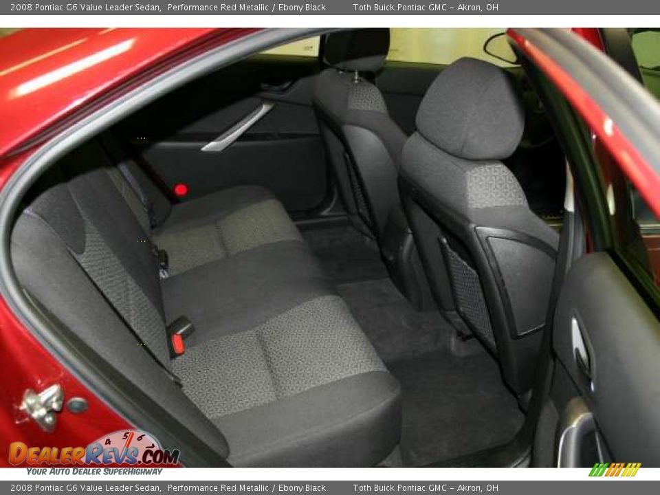 2008 Pontiac G6 Value Leader Sedan Performance Red Metallic / Ebony Black Photo #12