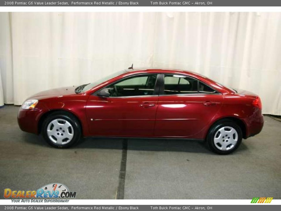 2008 Pontiac G6 Value Leader Sedan Performance Red Metallic / Ebony Black Photo #17