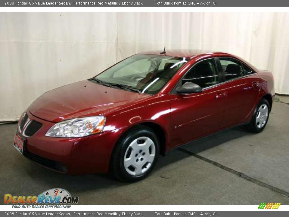 2008 Pontiac G6 Value Leader Sedan Performance Red Metallic / Ebony Black Photo #18