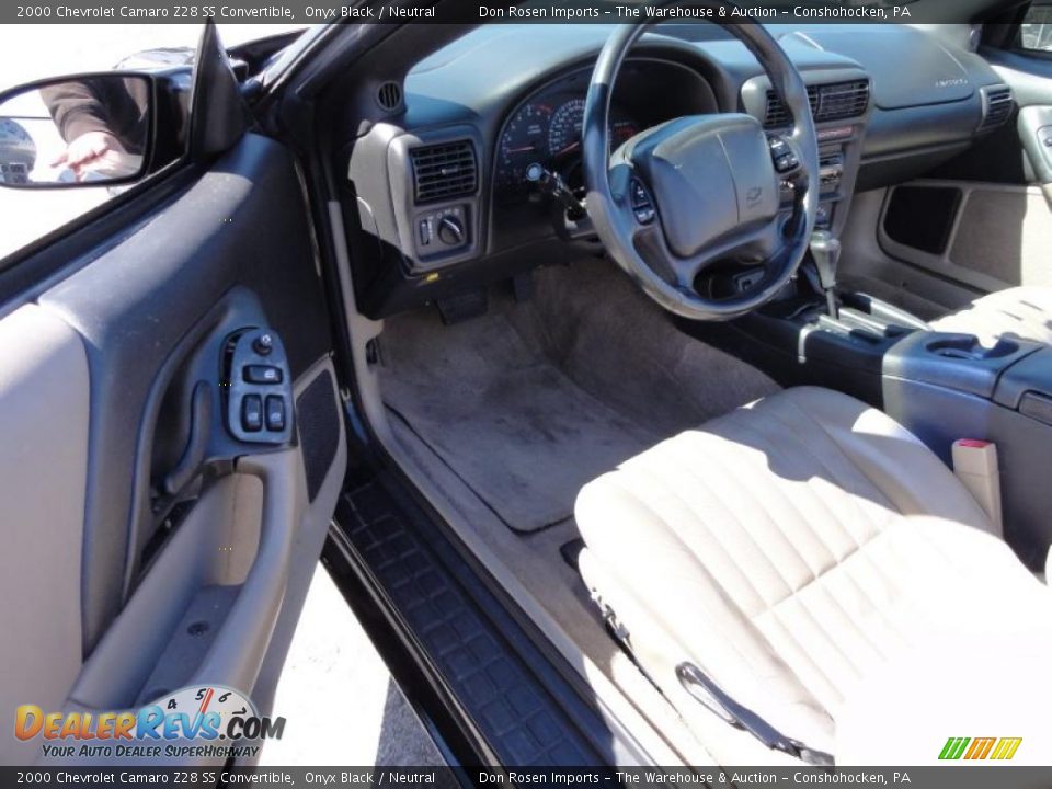 Neutral Interior - 2000 Chevrolet Camaro Z28 SS Convertible Photo #13