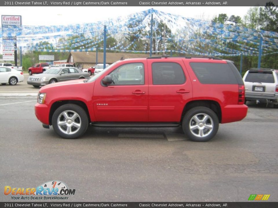 2011 Chevrolet Tahoe LT Victory Red / Light Cashmere/Dark Cashmere Photo #2