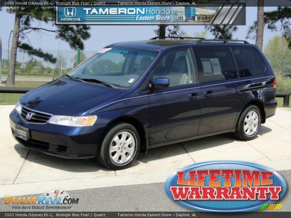 2003 Honda Odyssey EX-L Midnight Blue Pearl / Quartz Photo #1