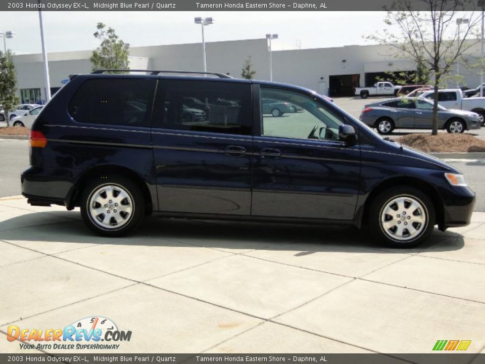 2003 Honda Odyssey EX-L Midnight Blue Pearl / Quartz Photo #4