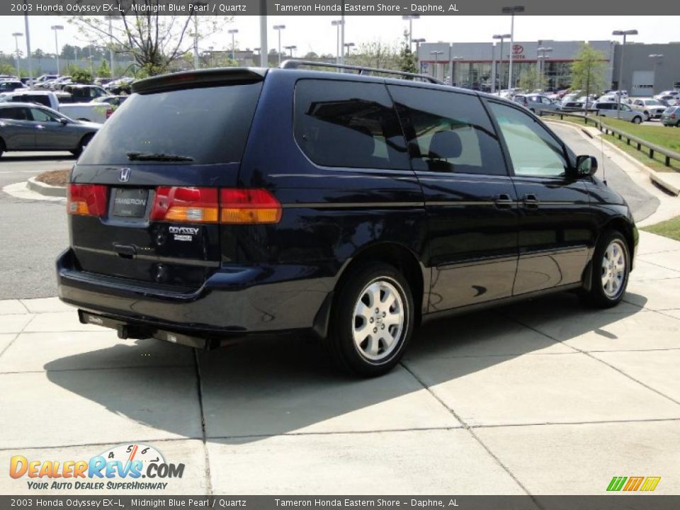 2003 Honda Odyssey EX-L Midnight Blue Pearl / Quartz Photo #5