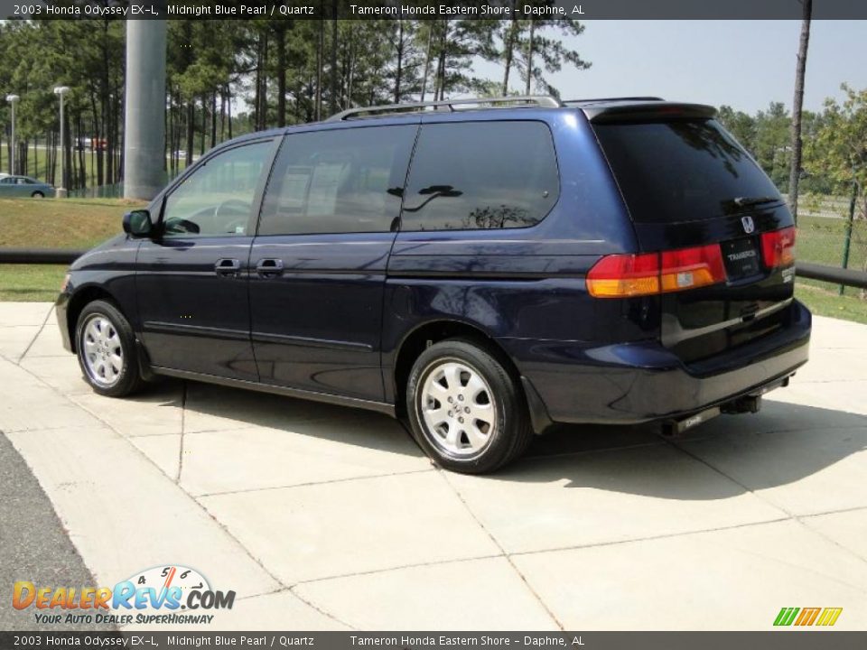 2003 Honda Odyssey EX-L Midnight Blue Pearl / Quartz Photo #6