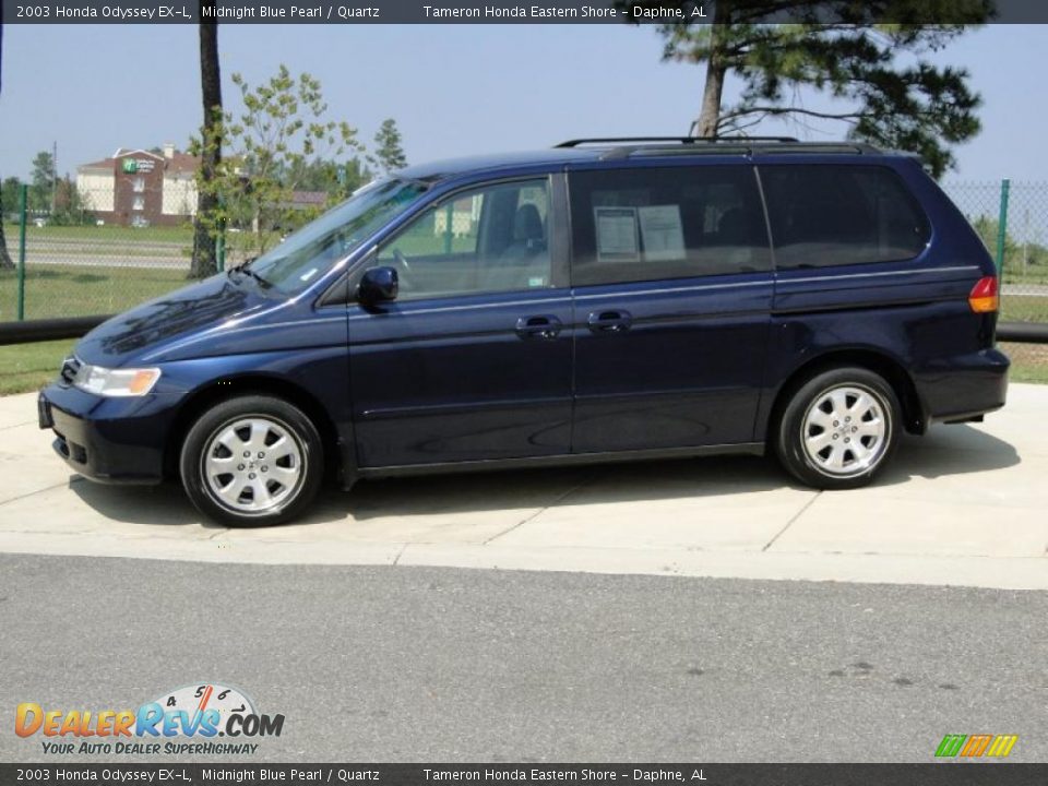 2003 Honda Odyssey EX-L Midnight Blue Pearl / Quartz Photo #8