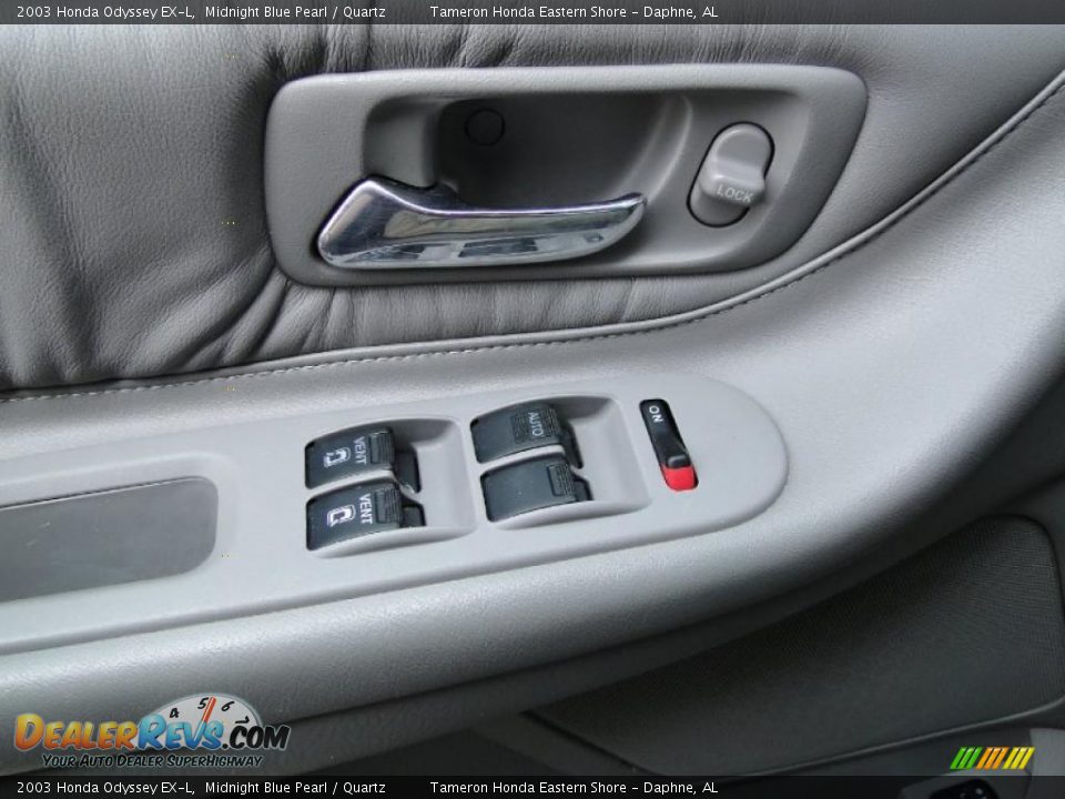 2003 Honda Odyssey EX-L Midnight Blue Pearl / Quartz Photo #14