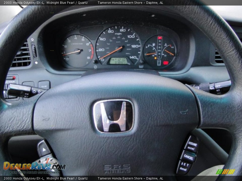 2003 Honda Odyssey EX-L Midnight Blue Pearl / Quartz Photo #17