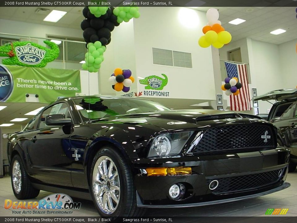 2008 Ford Mustang Shelby GT500KR Coupe Black / Black Photo #1