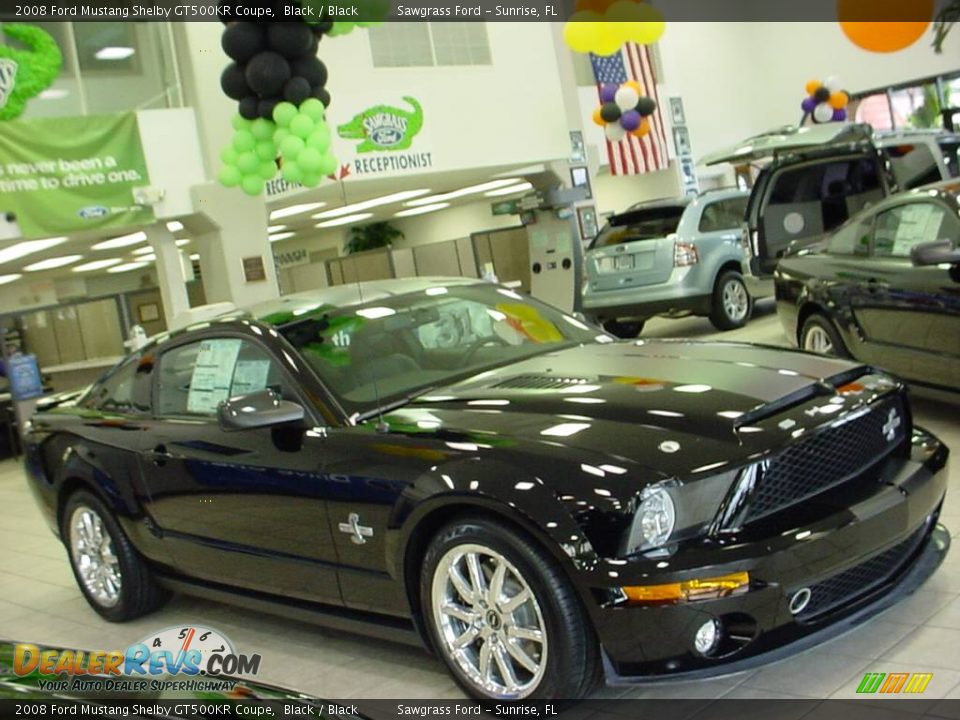 2008 Ford Mustang Shelby GT500KR Coupe Black / Black Photo #2