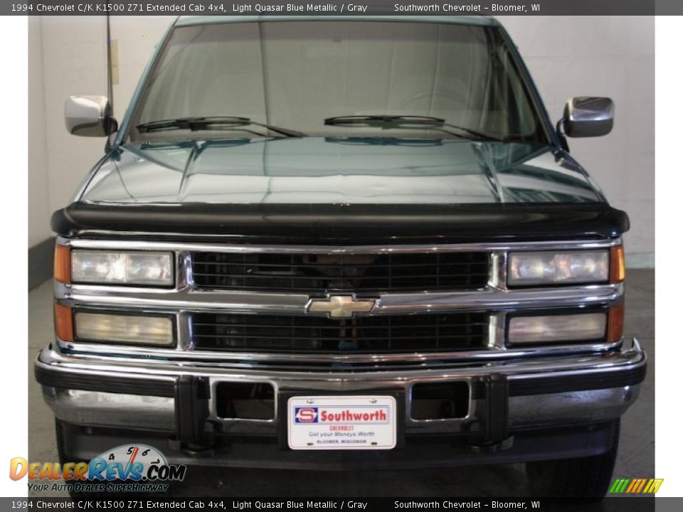 1994 Chevrolet C/K K1500 Z71 Extended Cab 4x4 Light Quasar Blue Metallic / Gray Photo #4