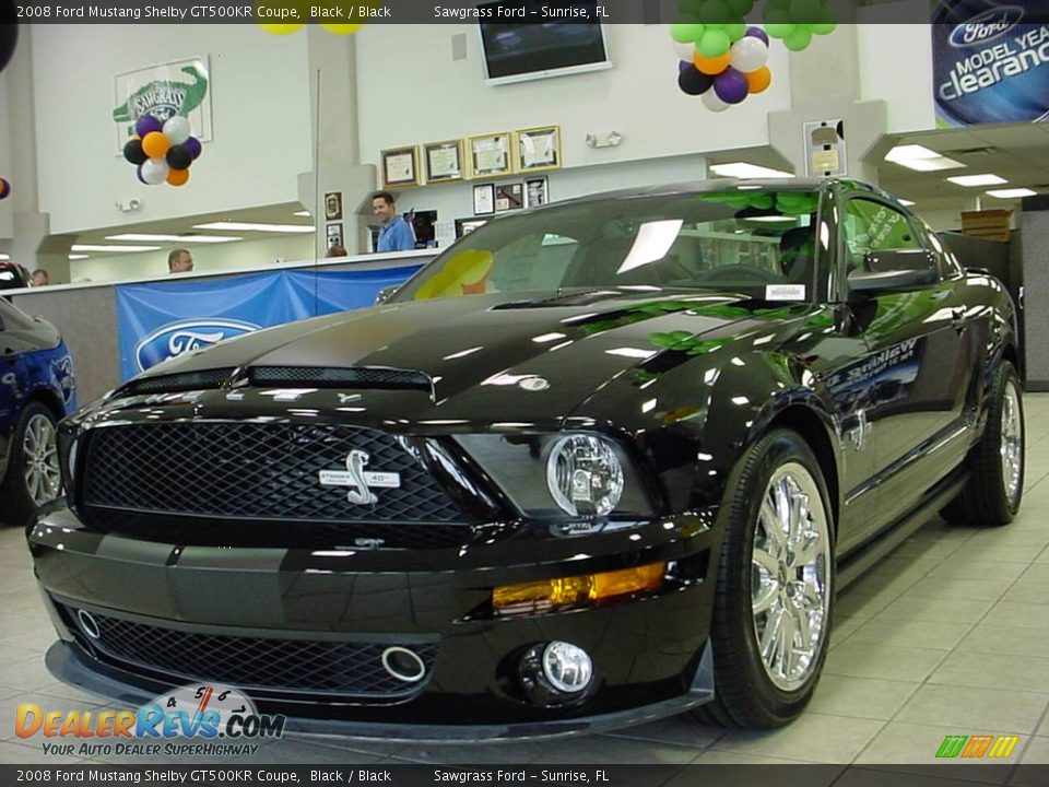 2008 Ford Mustang Shelby GT500KR Coupe Black / Black Photo #5