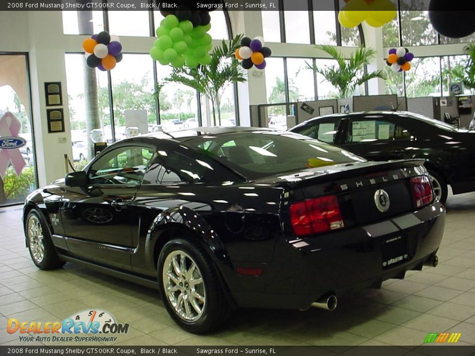 2008 Ford Mustang Shelby GT500KR Coupe Black / Black Photo #7