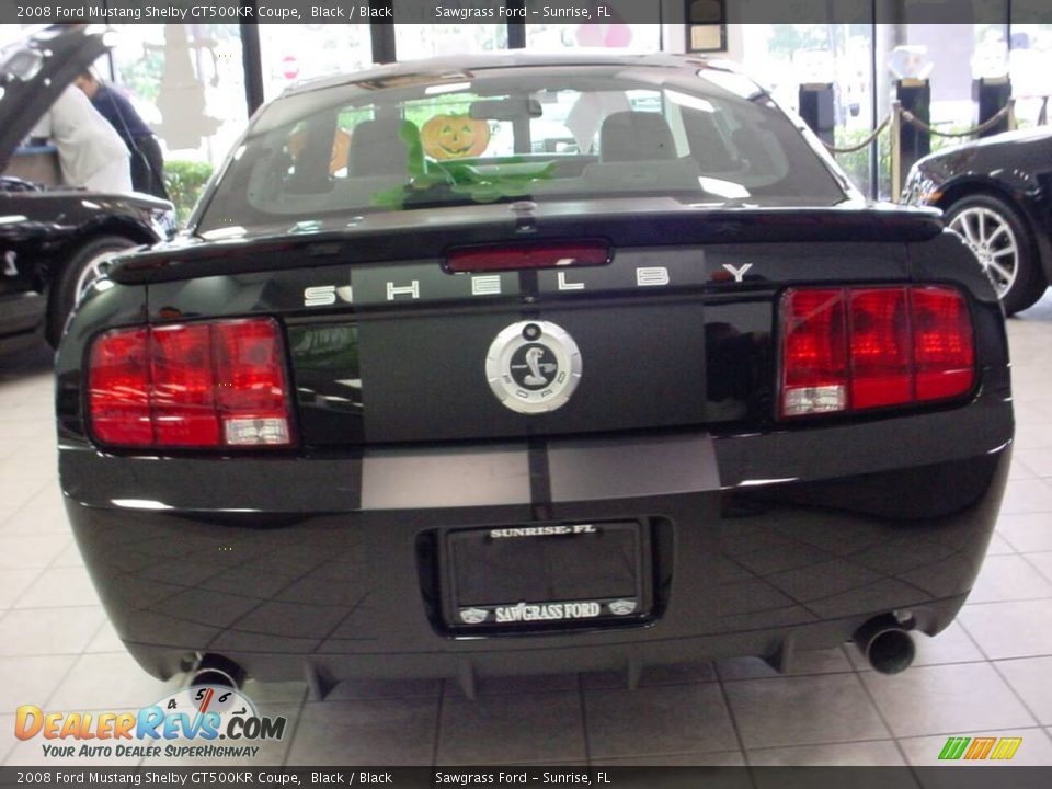 2008 Ford Mustang Shelby GT500KR Coupe Black / Black Photo #8