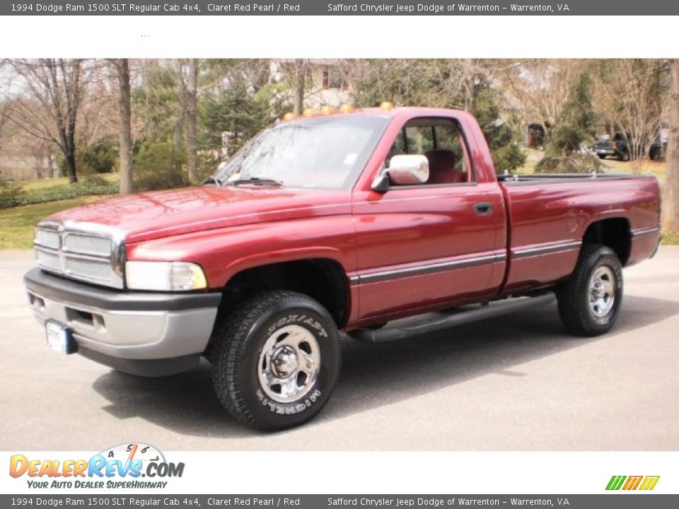 1994 Dodge Ram 1500 SLT Regular Cab 4x4 Claret Red Pearl / Red Photo #1