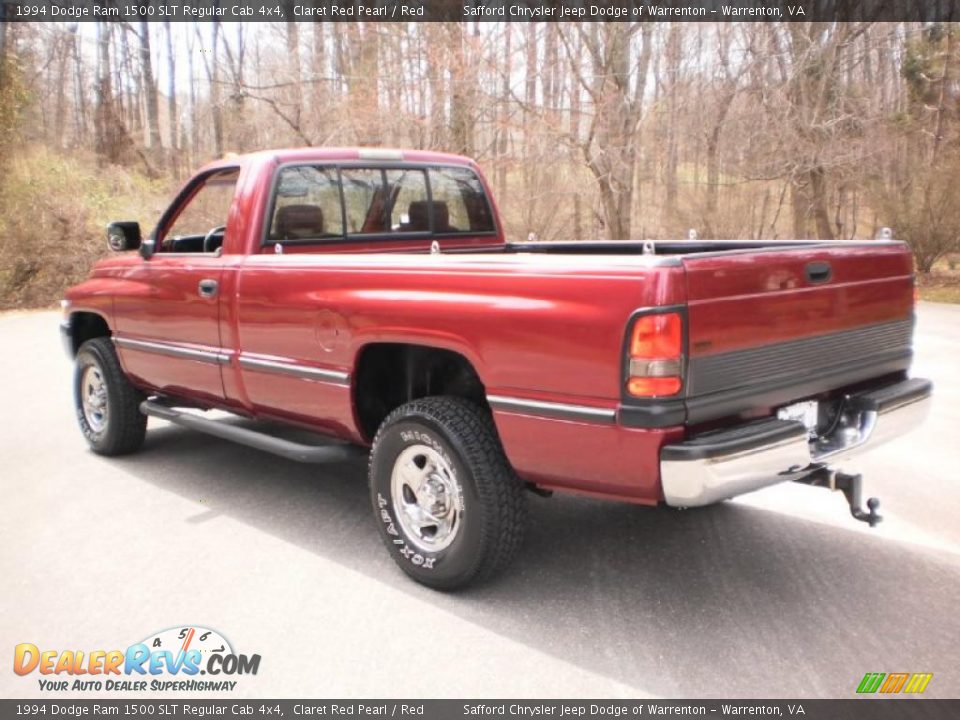 1994 Dodge Ram 1500 SLT Regular Cab 4x4 Claret Red Pearl / Red Photo #4