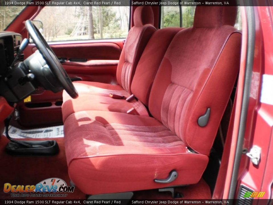 Red Interior - 1994 Dodge Ram 1500 SLT Regular Cab 4x4 Photo #15