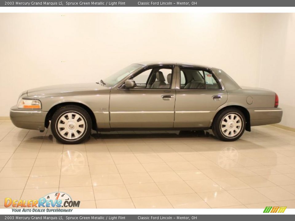 2003 Mercury Grand Marquis LS Spruce Green Metallic / Light Flint Photo #4