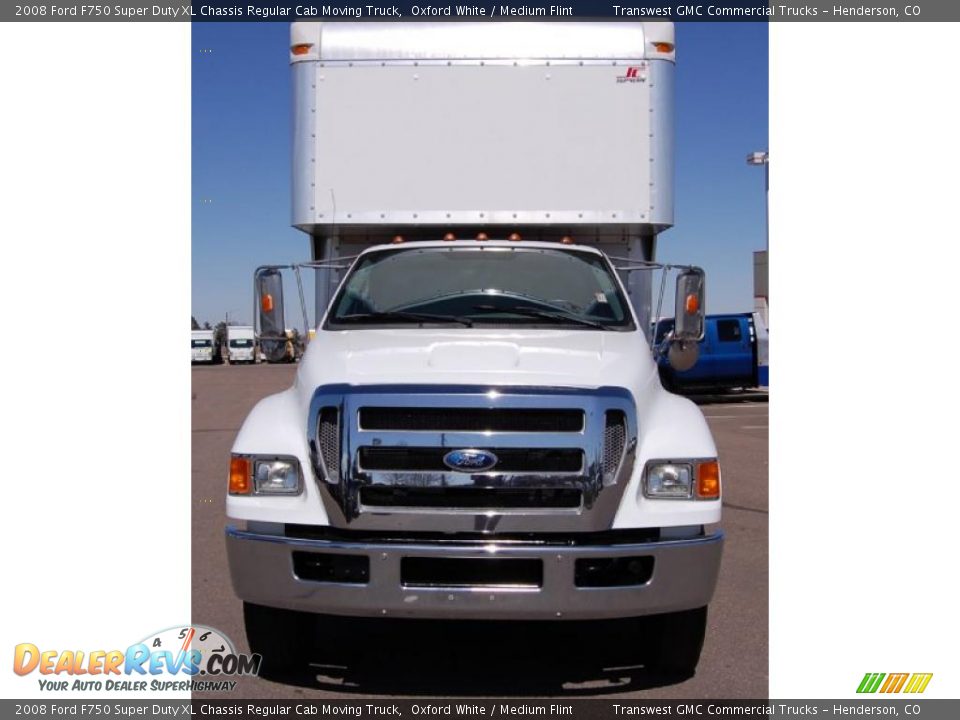 Oxford White 2008 Ford F750 Super Duty XL Chassis Regular Cab Moving Truck Photo #2