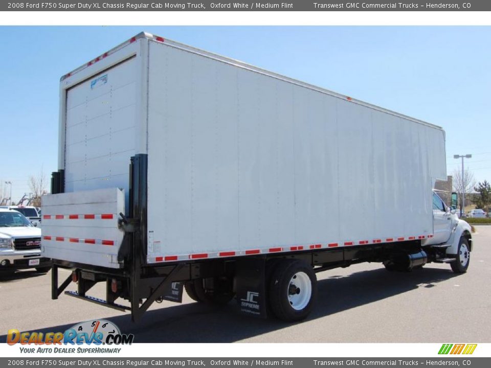 Oxford White 2008 Ford F750 Super Duty XL Chassis Regular Cab Moving Truck Photo #4