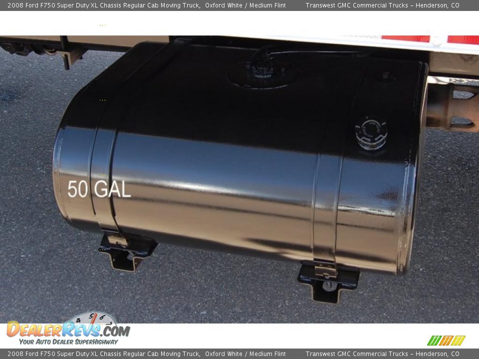 2008 Ford F750 Super Duty XL Chassis Regular Cab Moving Truck Oxford White / Medium Flint Photo #12